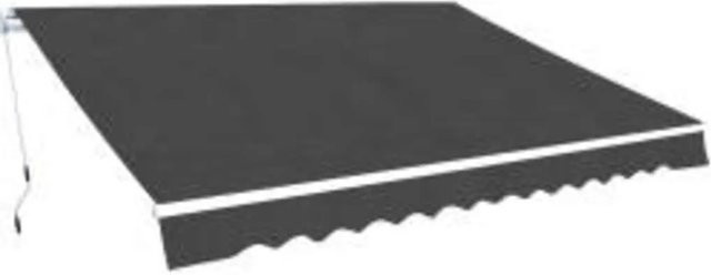 vidaXL Gelenkarmmarkise in Anthrazit mit Aluminiumgestell und Polyesterstoff, Breite: 600 cm - Bild 1