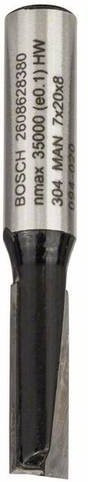 Bosch Nutfräser Hartmetall in Silber, Durchmesser: 7 mm, Schaftdurchmesser: 8 mm, Länge: 51 mm - Bild 1