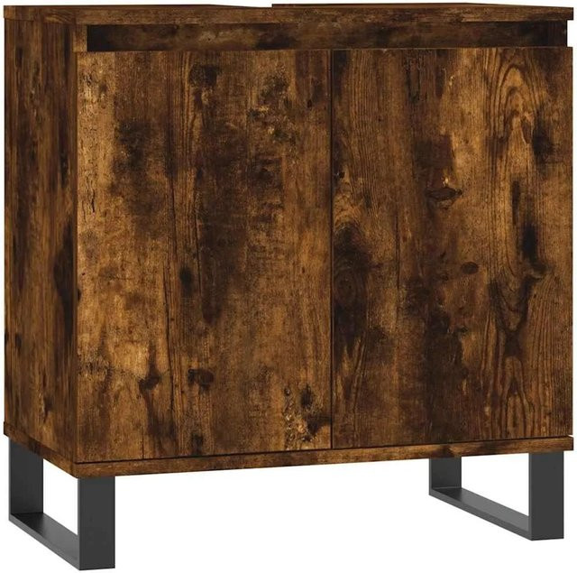 vidaXL Badschrank in Räuchereiche im industriellen Stil, B/T/H: 58 x 33 x 60 cm - Bild 1