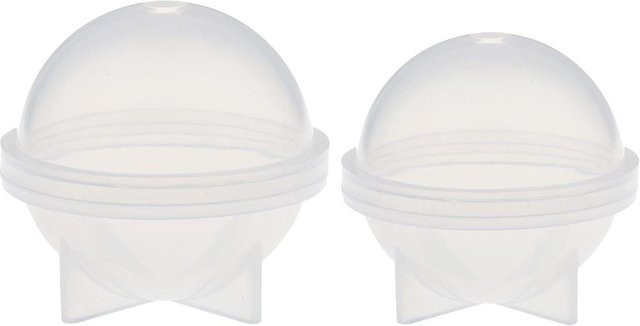 2er-Set kugelförmige Silikonformen für Kunstharzguss von DIY Mall in Weiß und Transparent, Durchmesser: 50 mm und 60 mm - Bild 1