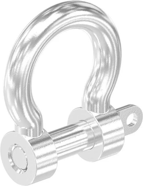 FeNau Gebogener Schäkel aus Edelstahl V4A in Silber mit Bolzen M8, B/T/H: 180 x 180 x 140 mm - Bild 1