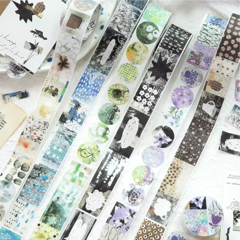 Journal GO Washi Tape Multicolor, dekorative Spleißband-Aufkleber für Scrapbooking, Collage und DIY, B: 2,5 cm, L: 200 cm - Bild 2