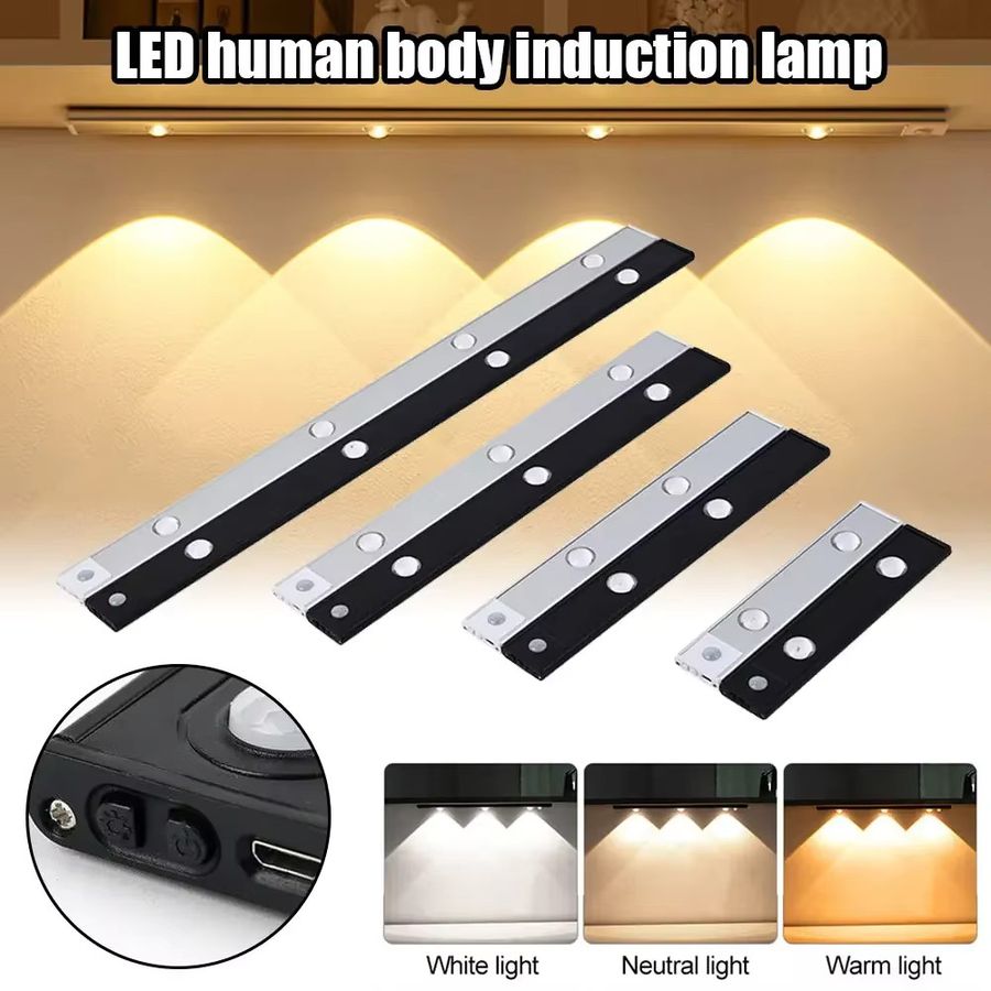AVACOM LED Schrankleuchte mit Bewegungsmelder und USB-Wiederaufladung, ultradünne Unterbauleuchte für Schrank und Kleiderschrank - Bild 4