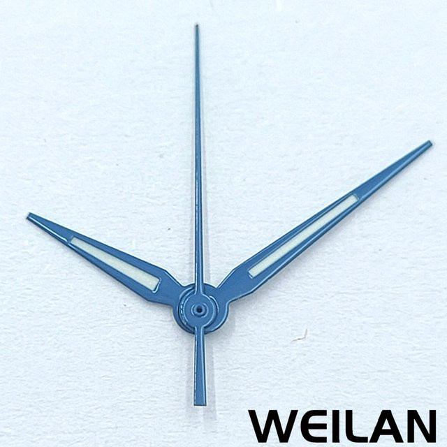 Uhrzeiger, Silber Gold Roségold Gun Blue, grün leuchtend, Unisex - Bild 1