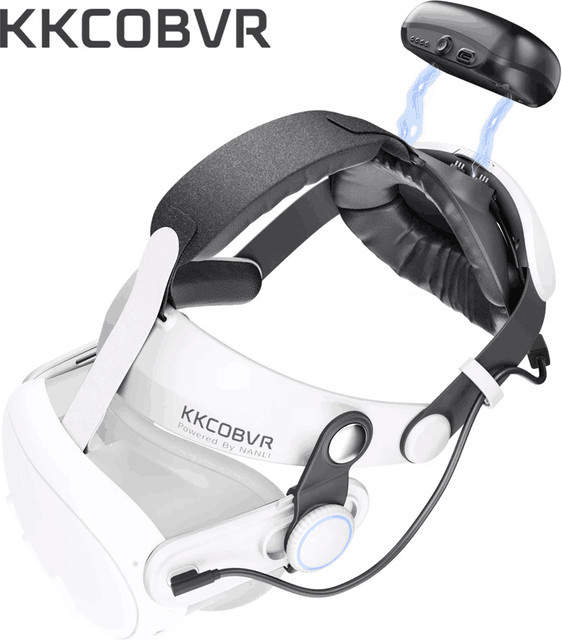 KKCOBVR Q3 PRO-Gurt mit 10.000 mAh für Meta Quest 3 und 3S, Enhanced Comfort Elite-Ersatzkopfgurt - Bild 1