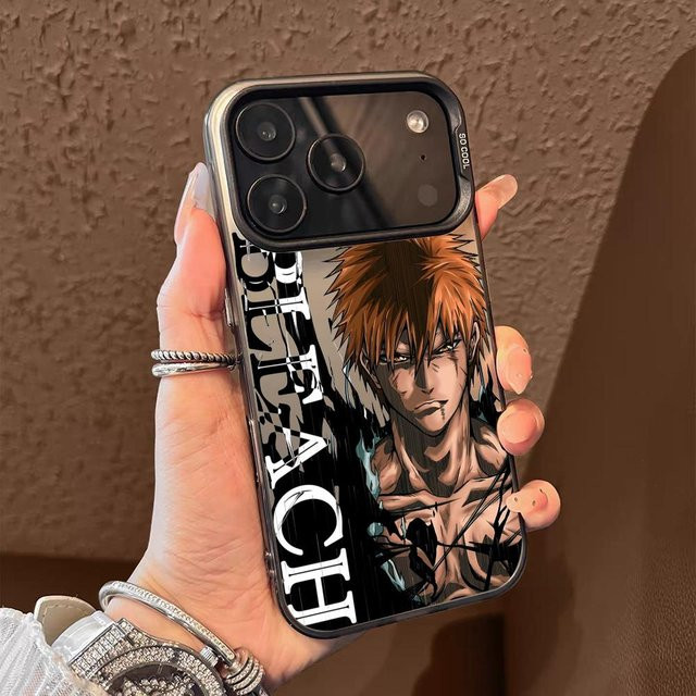 B-BLEACH Designer Handyhülle für iPhone 11 bis 17 Pro Max in Matt Laser Aurora, Weiß/Mehrfarbig - Bild 1