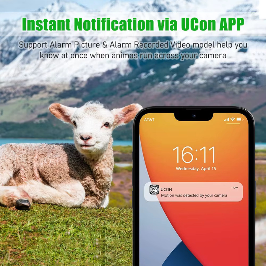 REHENTINT 4G LTE Solar Wildlife Kamera mit 4MP Auflösung, Wasserdicht und Nachtsicht, PIR Bewegungssensor und Ucon App Steuerung - Bild 4