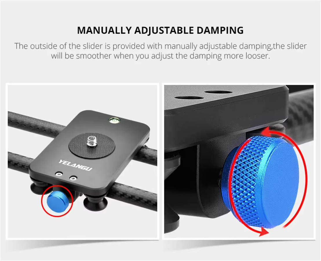 YELANGU L40T Carbon Fiber Kamera Track Slider in Schwarz für Canon Nikon Sony DSLR und Smartphone - Bild 3