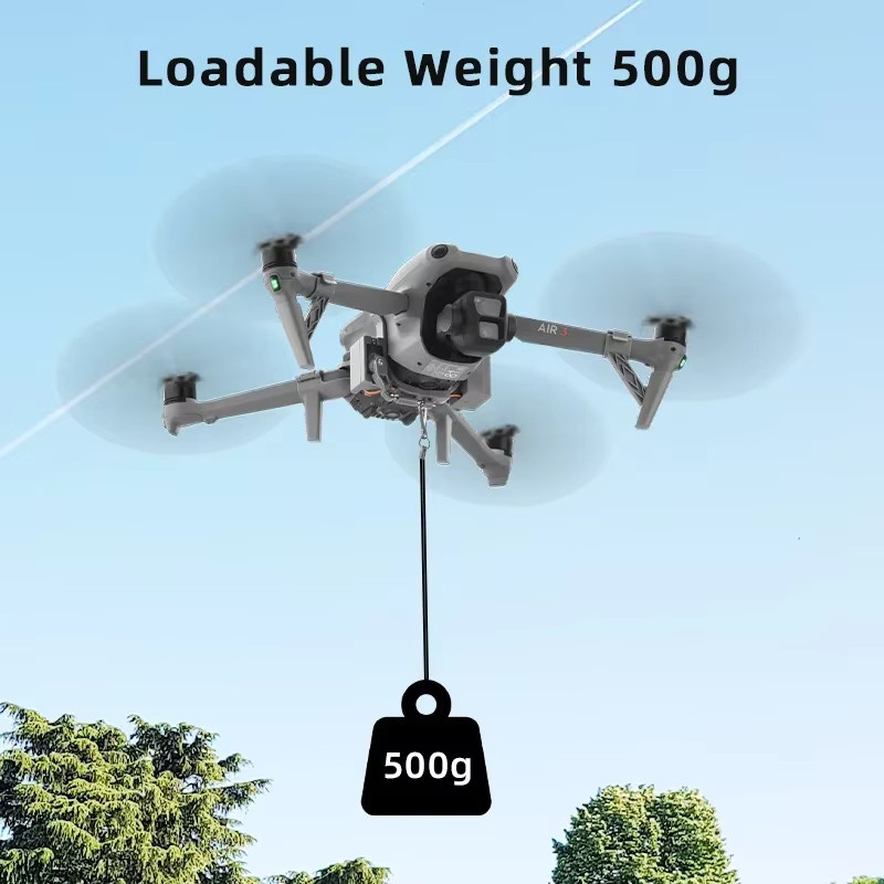 BRDRC Airdrop-System für DJI Air 3 und Air 3S mit Schnellspanner in Grau - Bild 2
