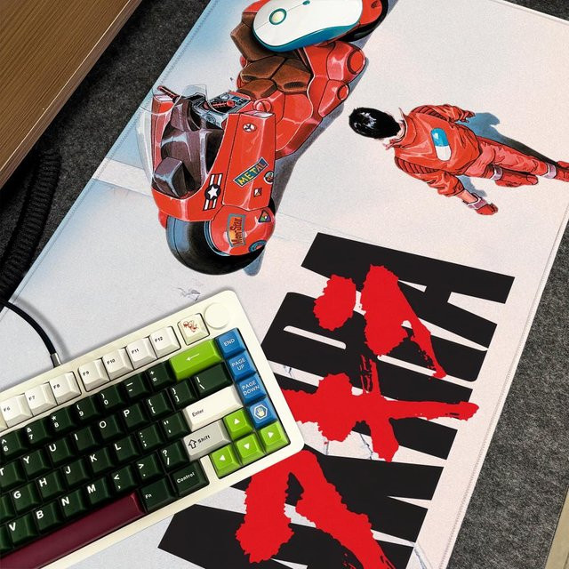 Anime A-AKIRA Mauspad XXL Rutschfeste Schreibtischunterlage in Schwarz und Multicolour, B/T: 90 x 40 cm - Bild 1