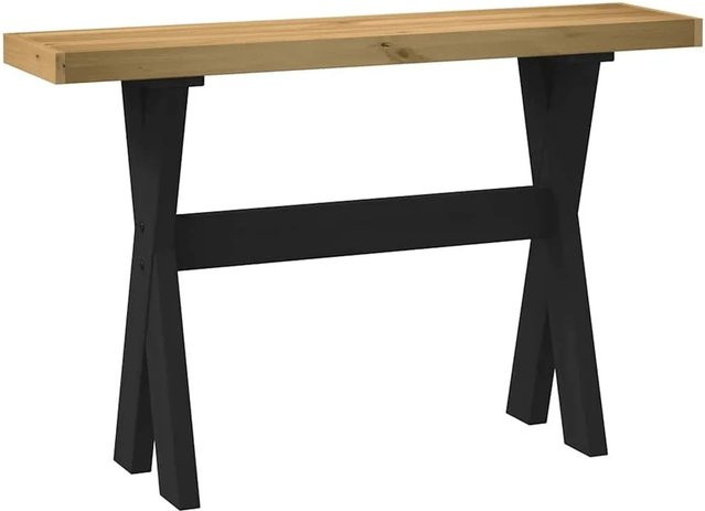 vidaXL Konsolentisch NOAIN aus Massivholz Kiefer mit X-Form-Beinen B/T/H: 120 x 30 x 75 cm - Bild 1