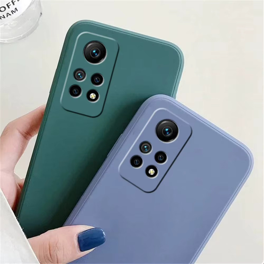 Stoßfeste Flüssigsilikonhülle für Xiaomi Redmi Note 12 Pro 4G in Grün - Bild 3