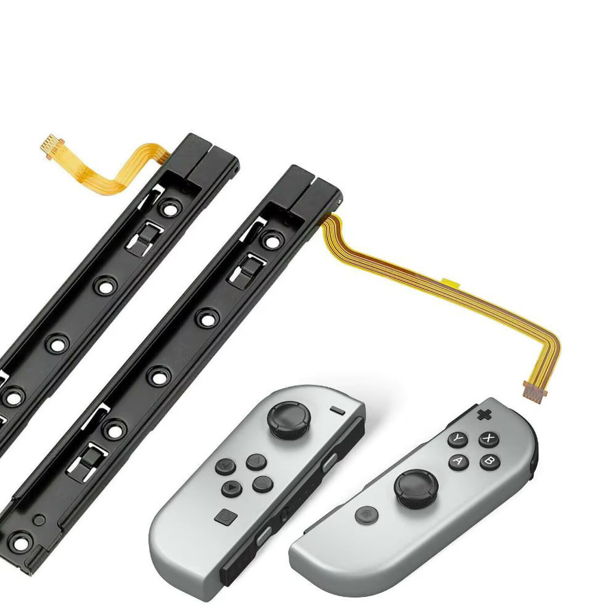 Ersatzschiene Slider Set für Nintendo Switch Joy-Con Links und Rechts mit Flexkabel in Schwarz - Bild 3