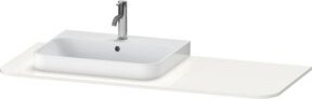 Duravit Waschtisch-Konsole Happy D.2 Plus in Weiß mit einem Ausschnitt und Becken rechts, B/T: 130 x 55 cm - Bild 1