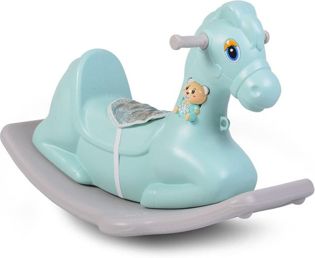Moni Schaukeltier Pferd Napoleon, blau, Kunststoff, ab 1 Jahr - Bild 1