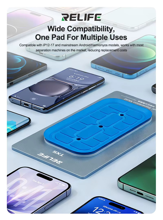 RELIFE TX5 Visuelle Trennform für iPhone 12-17 Serie und Android HarmonyOS aus Aluminiumlegierung in Blau - Bild 2