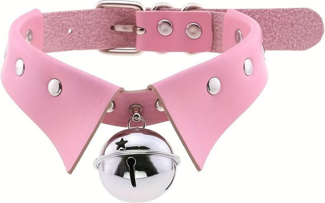 YIRAN Choker Halskette, Leder, pink, Damen - Bild 1