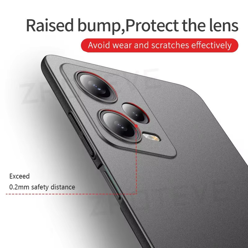 ZROTEVE Slim Hard PC Frosted Schutzhülle für Xiaomi Redmi Note 13 Pro 5G in Schwarz und Blau - Bild 3