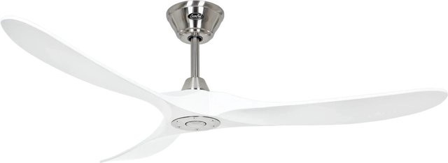 CASAFAN Energiespar Deckenventilator Eco Genuino mit Fernbedienung, Chrom Gebürstet und Matt Weiß, Durchmesser: 152 cm - Bild 1