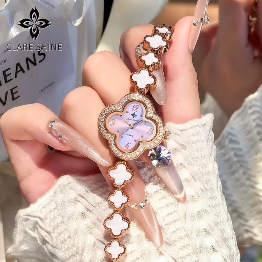 CLARE SHINE Armbanduhr, Edelstahl, Quarz, Silber, Diamantbesetzt, Damen - Bild 2