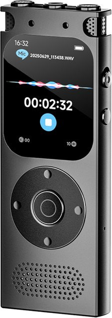 Famue Pro Diktiergerät in Schwarz mit Bluetooth 5.4 und 3072 kbps PCM-Audio für Interviews und Besprechungen - Bild 1