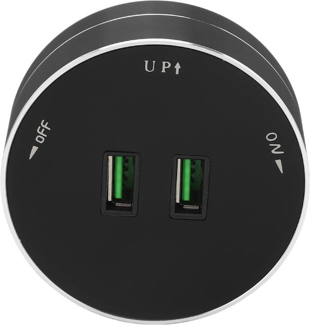 Kabelloser Stromschienenadapter Painter mit Dual-USB-Anschluss und Lichtanzeige, Schwarz, AC 110-250V - Bild 1