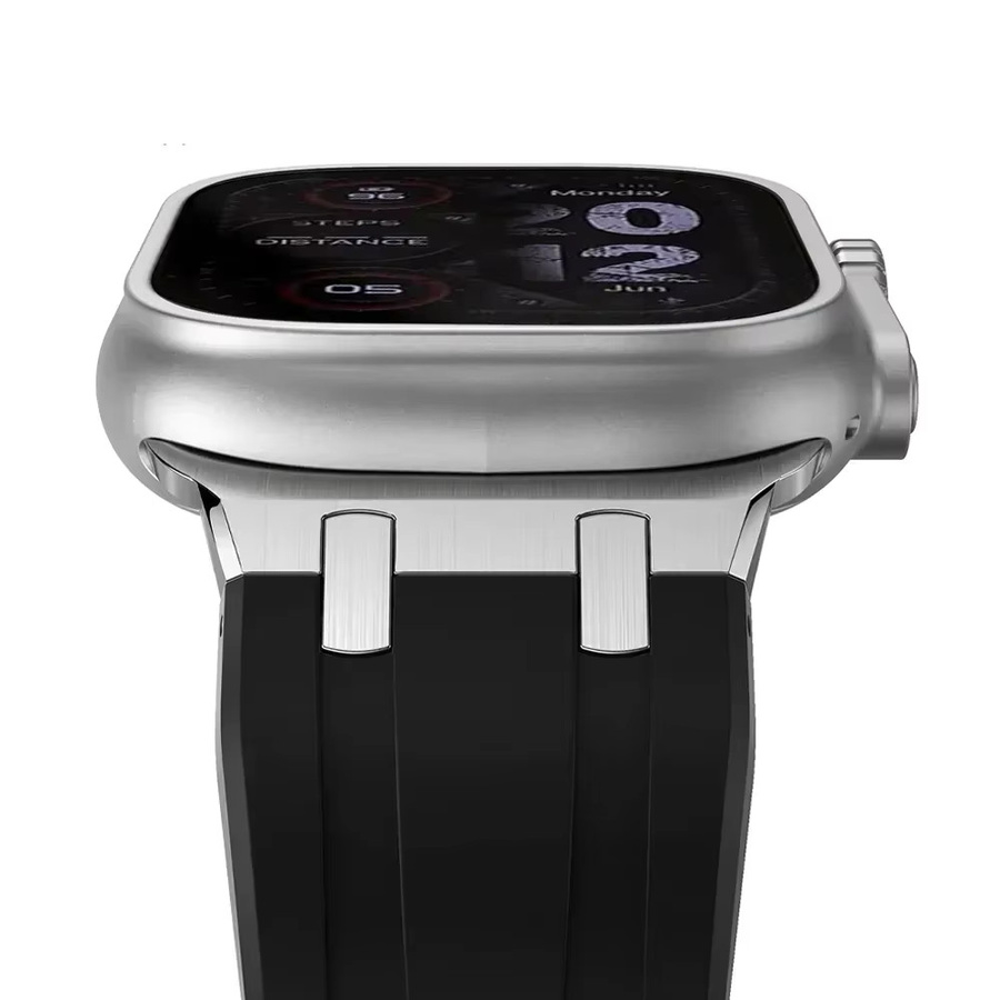 CAOWTAN Uhrenarmband Silikon, Schwarz, Herren - Bild 2