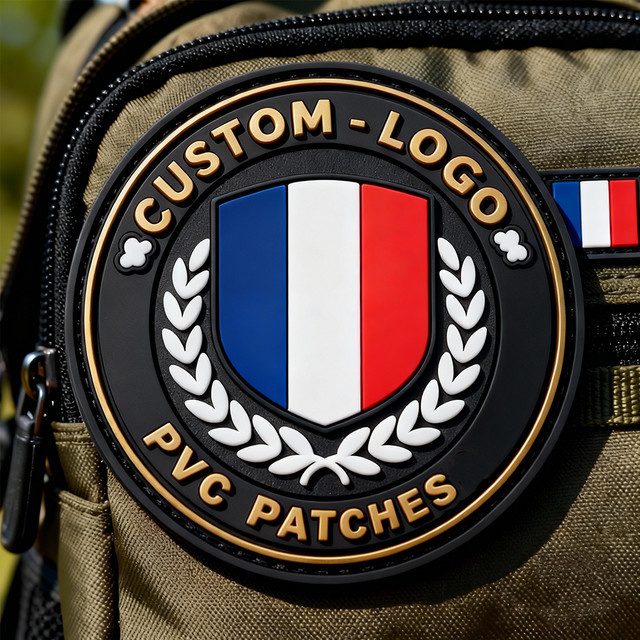 Individuelle 3D-geprägte PVC-Patches zum Aufnähen, weiche Gummietiketten mit Logo in Mehrfarbig - Bild 1