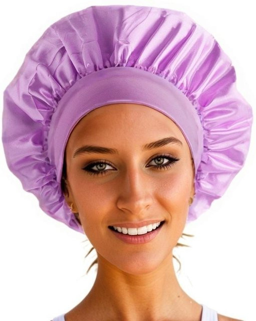 Jiuke Kids Satin Duschhaube für Damen, einfarbig - Bild 1