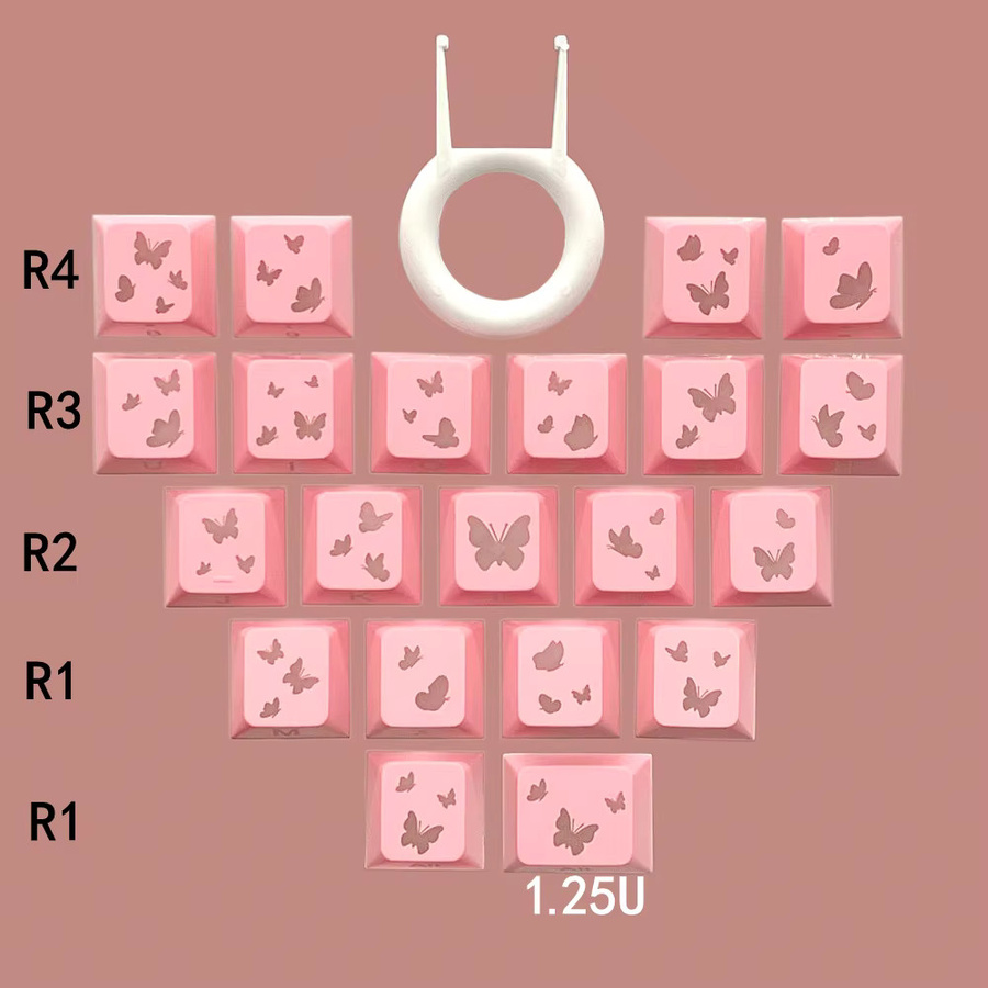 KOYDing Gaming Tastatur mit mechanischen Cherry PBT-Tastenkappen in Schwarz und seitlicher Gravur für MX Switches - Bild 2