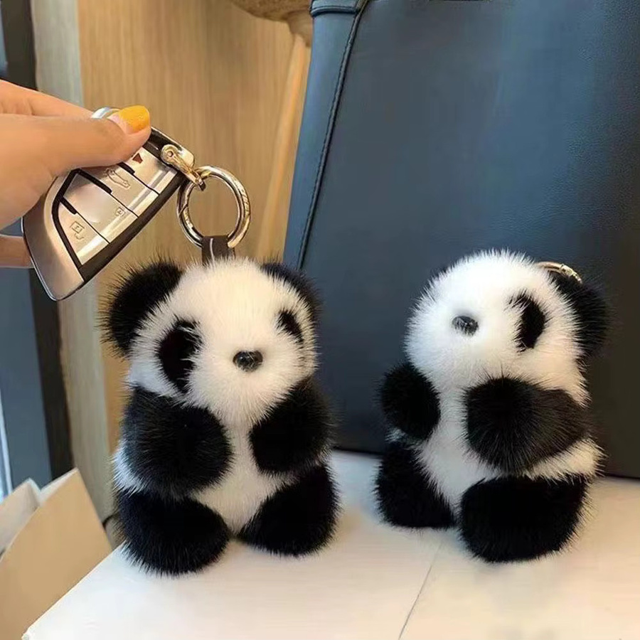 Panda-Plüschtier-Schlüsselanhänger, Plüschpuppe - Bild 3