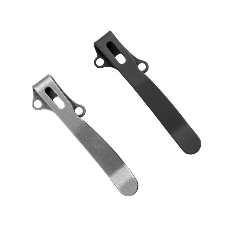 Deep Carry Taschenclip für Demko AD20 und AD20,5 Folding Messer in Schwarz/Silber aus Metall - Bild 1