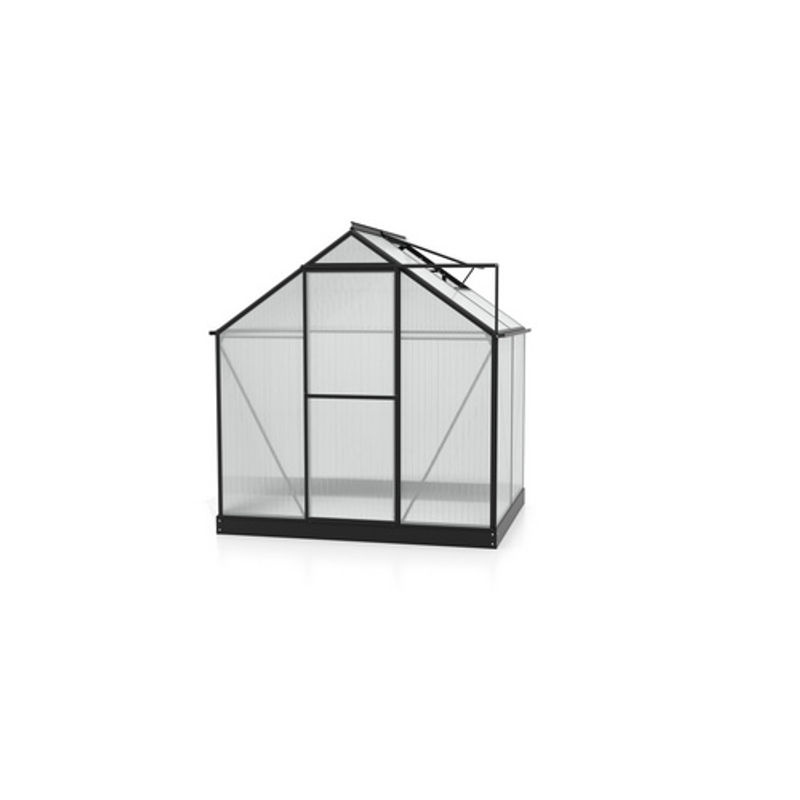 Vitavia Gewächshaus Eos in Schwarz mit Polycarbonat-Platten und Schwingtür, B/H/T: 197,7 x 155,0 x 194,8 cm - Bild 4