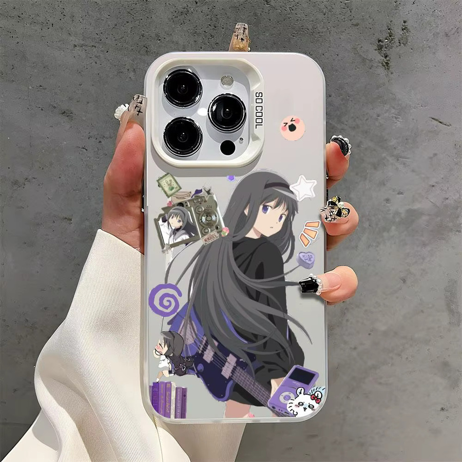 Anime Waifu Homura Handyhülle aus transparentem TPU für Apple iPhone 11 12 13 14 15 16 17 Pro Max, stoßfeste und anti-gelbe Schutzhülle - Bild 4