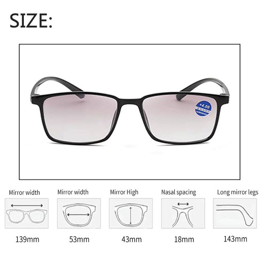 MDOD Lesebrille, Vollrand, Kunststoff, Unisex, black - Bild 2