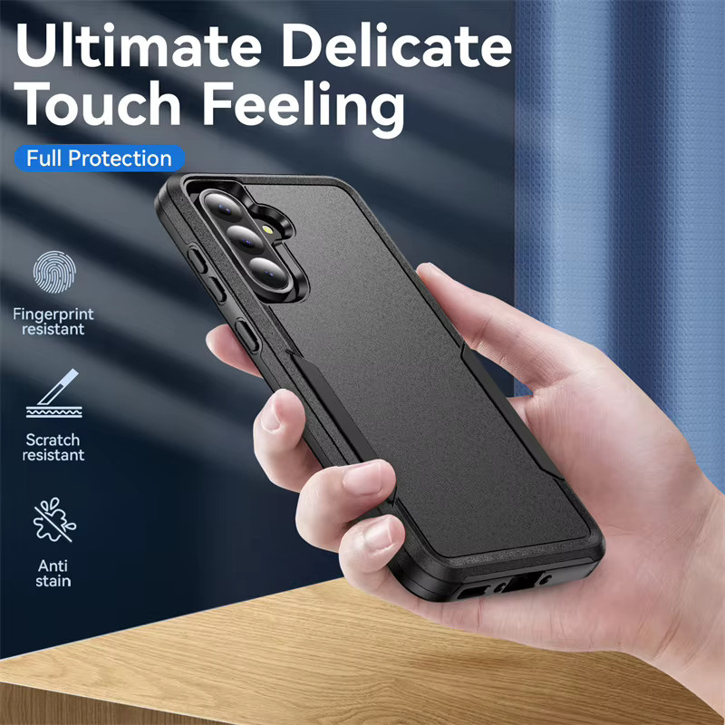 Robuste Rüstungshülle für Samsung Galaxy S25 Ultra S24 FE S23 S22 S21 Plus A56 A55 A54 A36 A26 A16 5G Schutzhülle aus hartem PC und TPU in Schwarz oder Lila - Bild 4