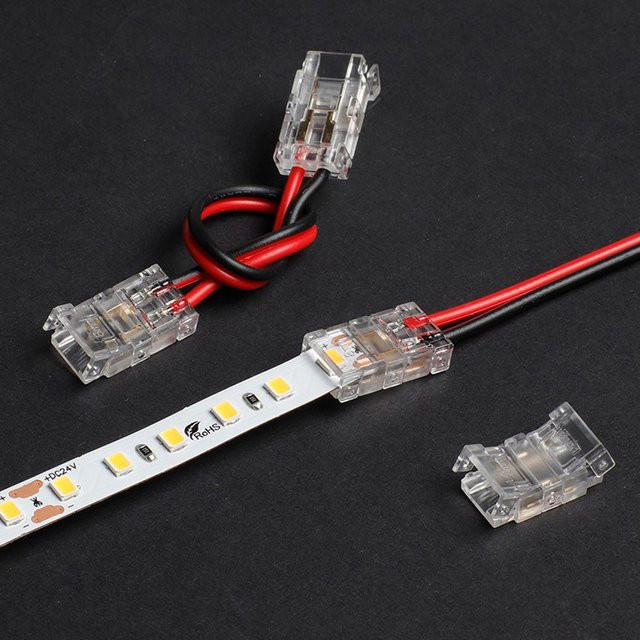 YJCAL SMD-LED-Drahtverbinder für RGB-Streifen, lötfreier Schnellklemmenblock in Transparent - Bild 1