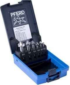 PFERD TOOLS HSSE-Kegelsenker-Set UGT 6-teilig DIN 335 C 90 Grad aus HSS-Co5 in Blau - Bild 1