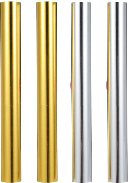 TOMTOP JMS Heißfolienpapier Set mit 4 Rollen in Gold, Silber und Bunt zur Verwendung mit Heißfolienstiften - Bild 1