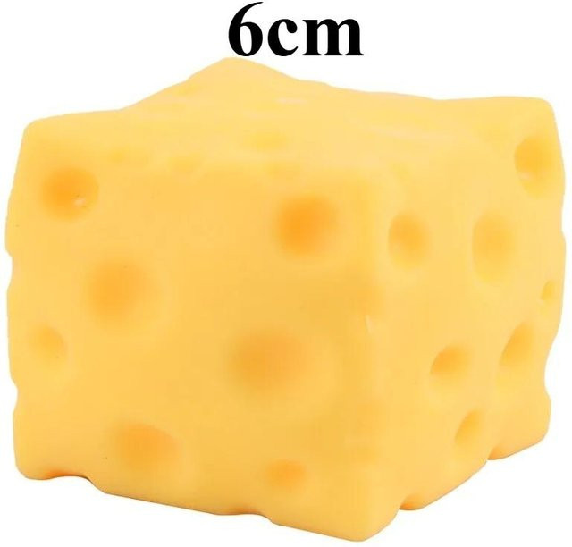 Needoh Squishy Quadrat Käse, Quetschspielzeug, Stressabbau, Sensorisches Spielzeug - Bild 1