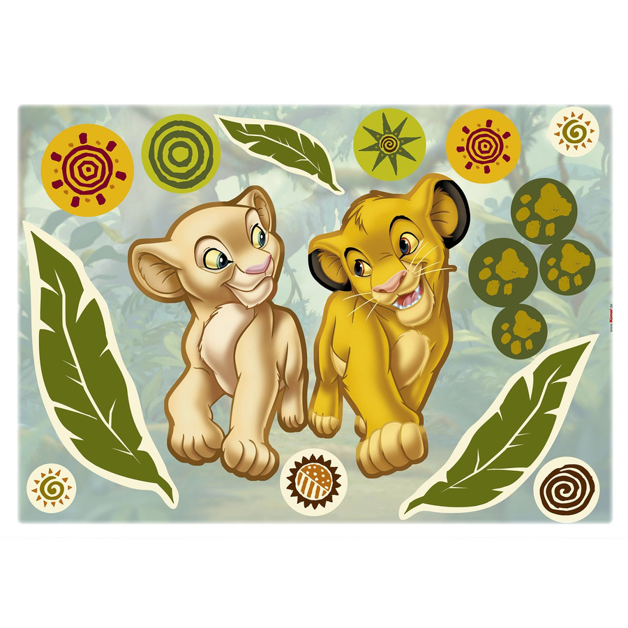 Komar Deko-Sticker Simba und Nala, Selbstklebefolie, bunt, B: 50 cm, H: 70 cm - Bild 2