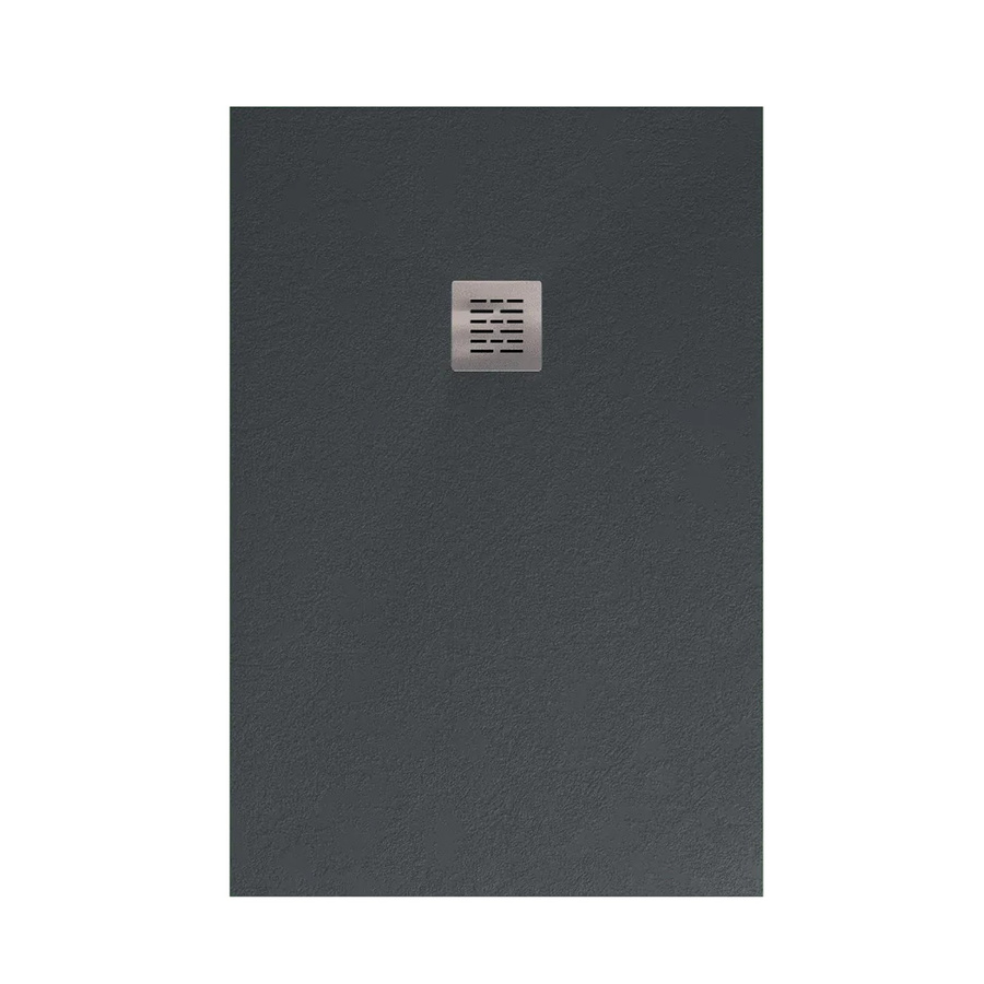 Stano Duschwanne Mineralguss Sierra Extra Flach Anthrazit B/T: 70 x 70 cm - Bild 2