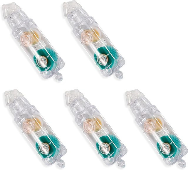 5 Stück doppelseitiges Klebeband-Nachfüllset in Transparent für Scrapbooking und DIY-Bastelarbeiten, Breite: 0,58 cm, Länge: 5 m pro Rolle - Bild 1