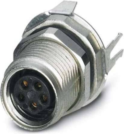 Phoenix Contact 1424241 Sensor-Aktor-Einbausteckverbinder M8 Buchse, 5-polig, silber, Schraubanschluss - Bild 1