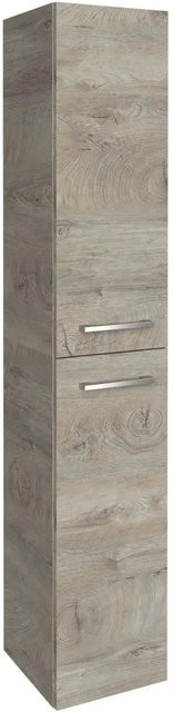 Fackelmann Bad-Hochschrank B.Style Eiche Natur mit 2 Türen und Soft-Close, B/T/H: 30 x 31,6 x 162 cm - Bild 1