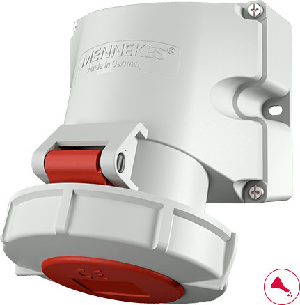 Mennekes CEE-Wandsteckdose 32A 400V 5-polig IP67 weiß - Bild 1