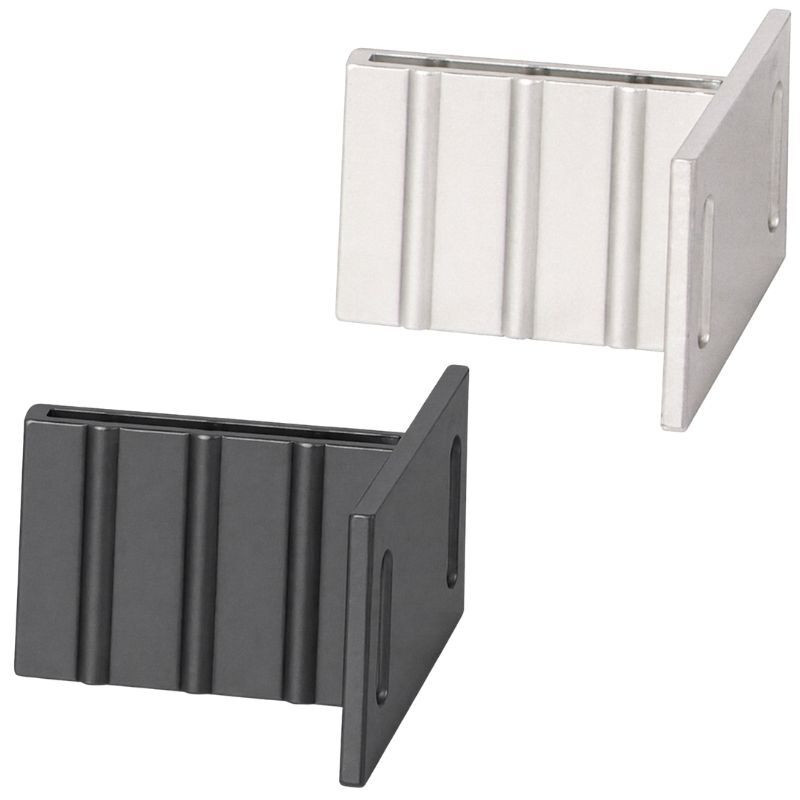 T&J Zaunhalter Bracket aus Aluminium in Silber und Anthrazit - Bild 1