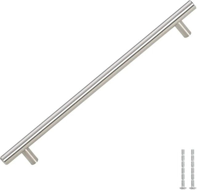 vidaXL Möbelgriffe aus Edelstahl in Silber, 5er-Set, gebürstet, Länge: 22,4 cm - Bild 1
