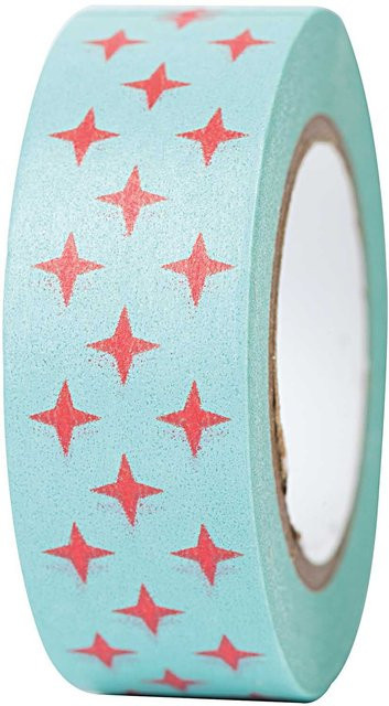 Rico Design Paper Poetry Washi Tape Christmas rote Sterne Breite: 1,5 cm, Länge: 10 m - Bild 1
