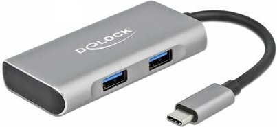 Delock 63260 USB-C Multiport Hub mit 4 Ports USB 3.2 Gen 2 in Grau - Bild 2